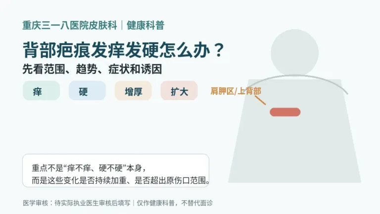 背部疤痕发痒发硬需要观察范围、厚度、硬度和变化趋势