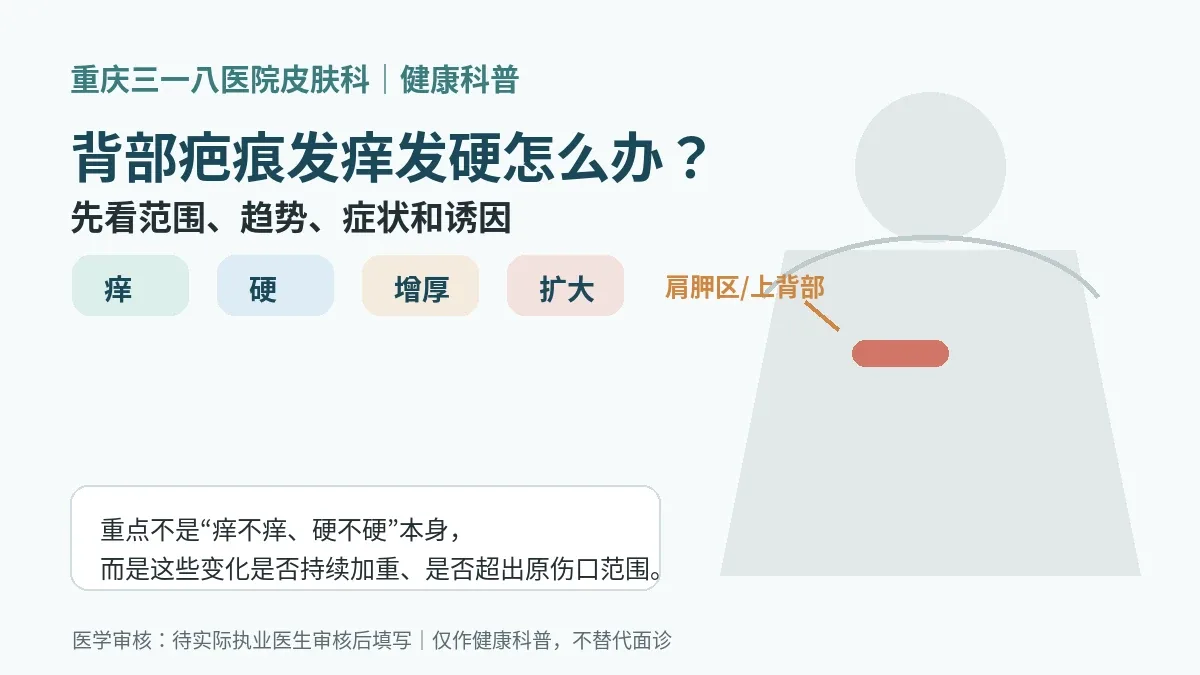 背部疤痕发痒发硬需要观察范围、厚度、硬度和变化趋势