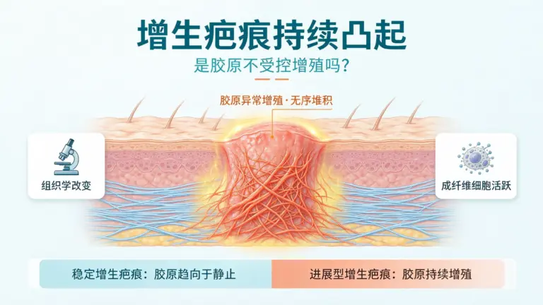 增生疤痕持续凸起胶原不受控增殖组织学科普封面图