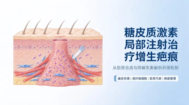 糖皮质激素局部注射治疗增生疤痕，解析曲安奈德对胶原合成与降解的调控机制