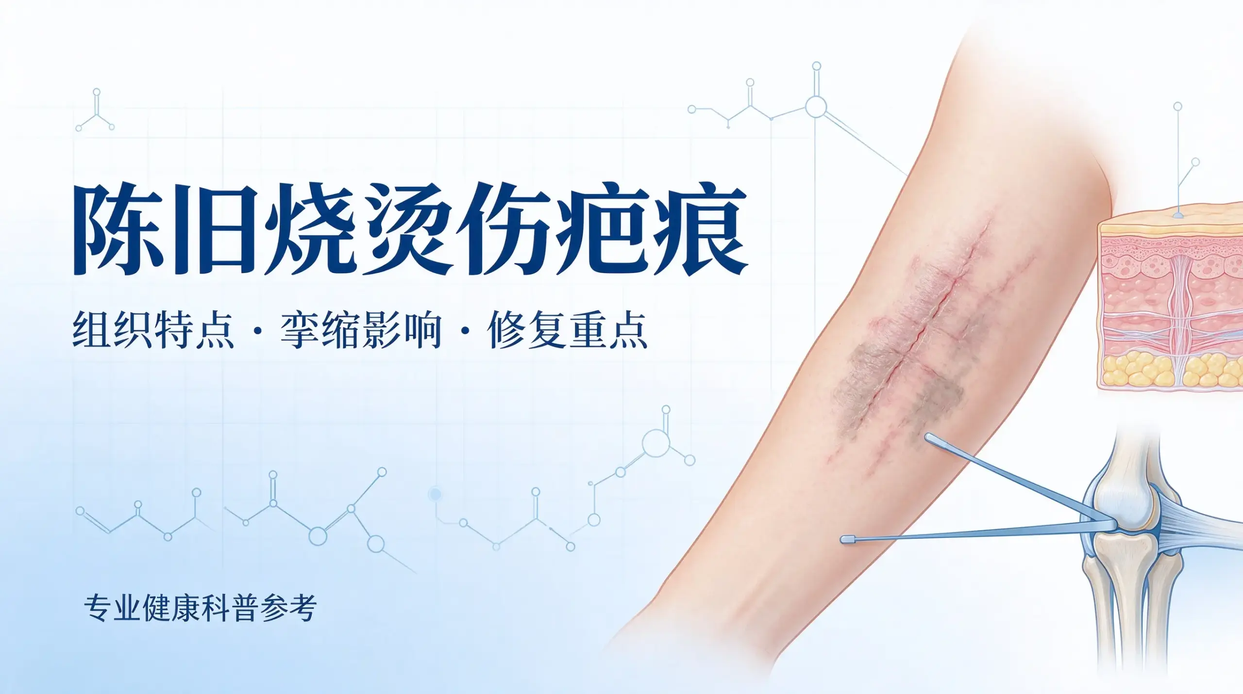 陈旧烧烫伤疤痕,挛缩型老疤组织特点与修复重点