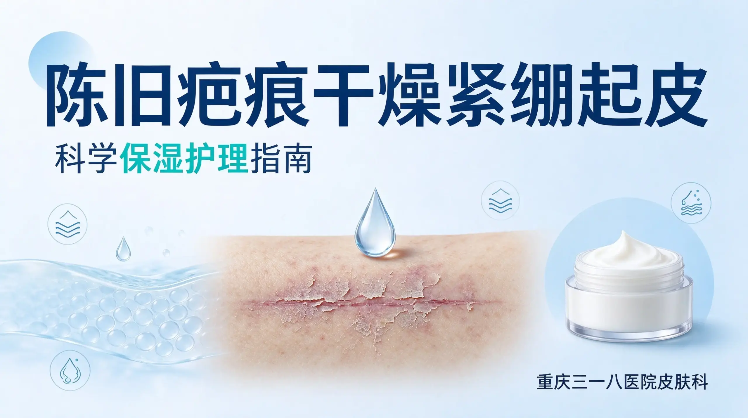 陈旧疤痕干燥紧绷起皮｜科学保湿护理指南