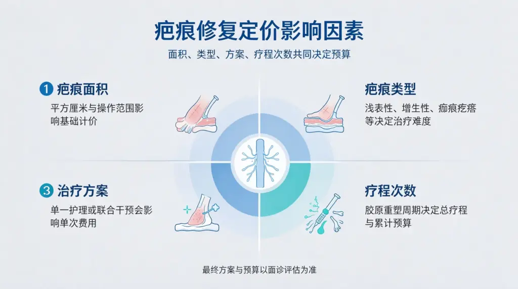 疤痕修复定价影响因素图解