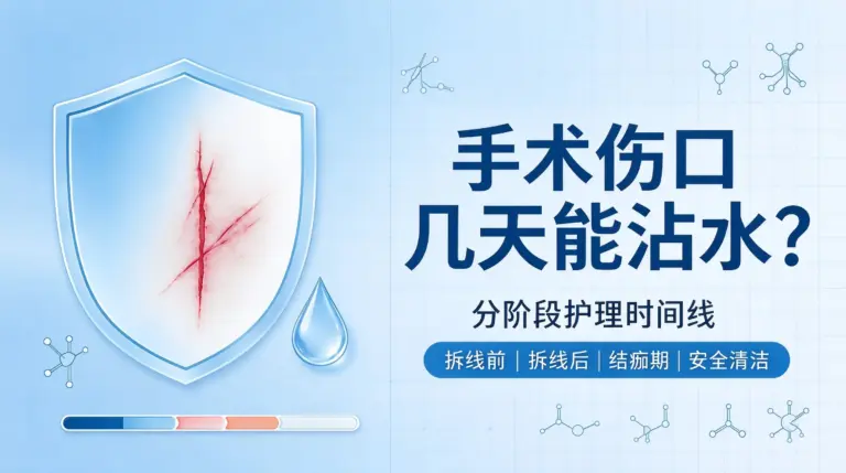 手术伤口几天能沾水，分阶段护理时间线